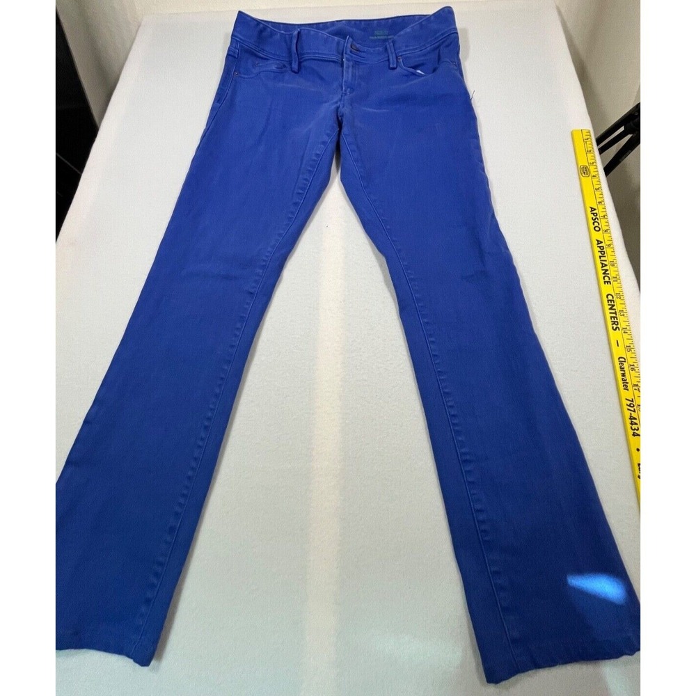 Lilly Pulitzer Worth Straight Leg Jeans Cobalt Blue Womens 12 Stretch Denim